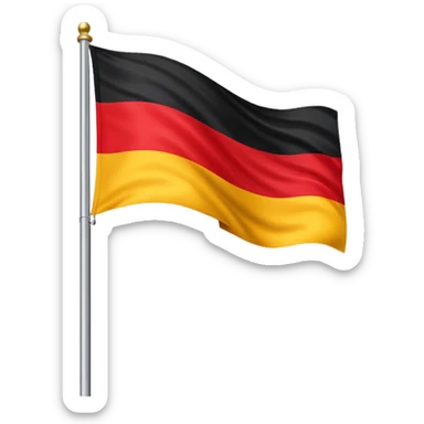 German flag on flagpole sticker