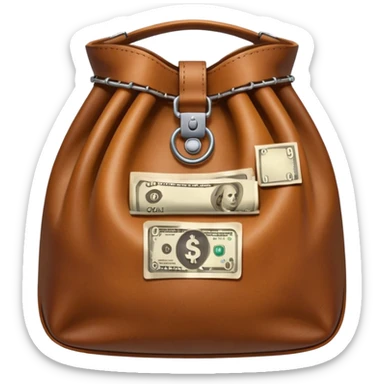 empty cash bag sticker