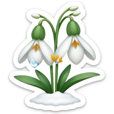 double snowdrop sticker