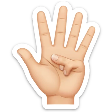 peace hand sign with the thumb down  sticker