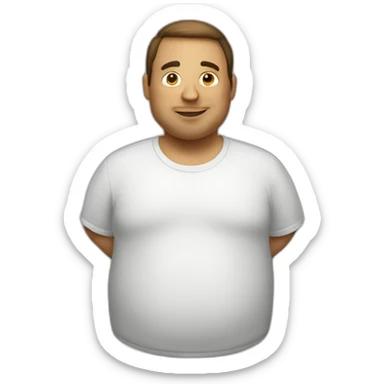 Rotund far white man sticker
