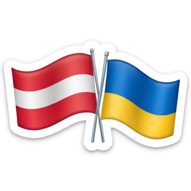 poland ukraine flag sticker