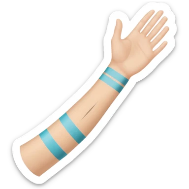 forearm with kinesio tape (physiotherapy)  sticker