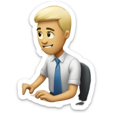 busy working sticker