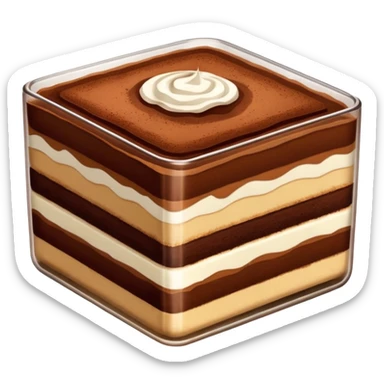 Square tiramisu sticker
