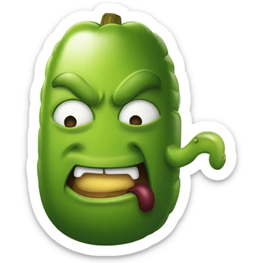 Vector the villain eating a pickle  sticker