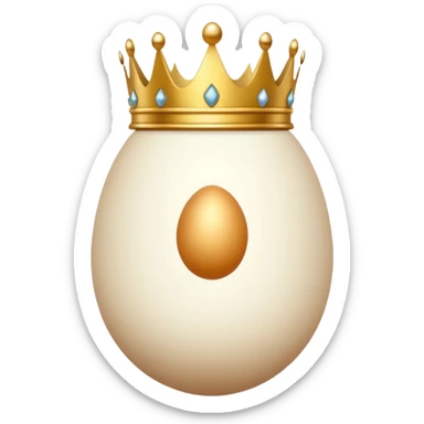 egg with crown sticker