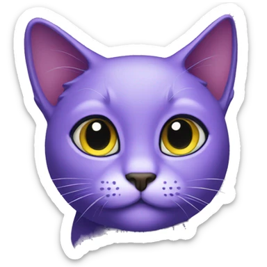violet cat sticker
