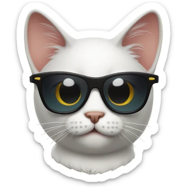 Cat with sunglasses sticker