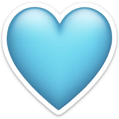 Light blue heart sticker