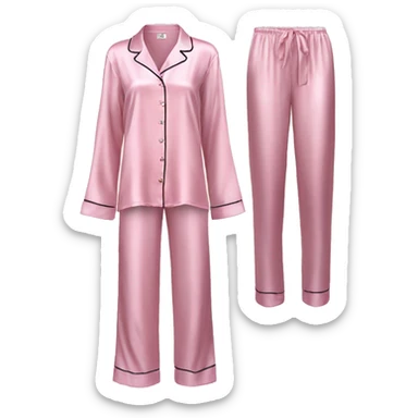 Light pink silk pyjamas set sticker
