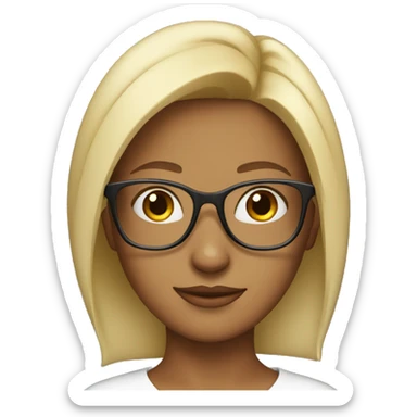 Smart girl glasses sticker