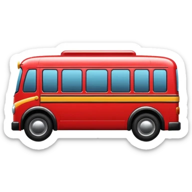 UK emojino lile red buss or symbols sticker