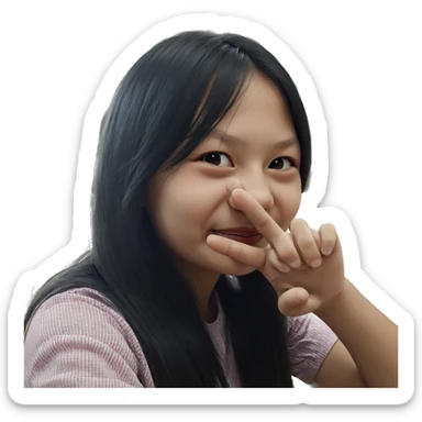 realistic portrait of girl sticker