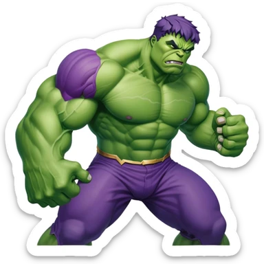 Hulk is fight with thanos sticker