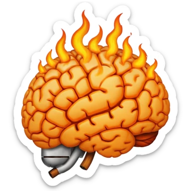 brain on fire sticker