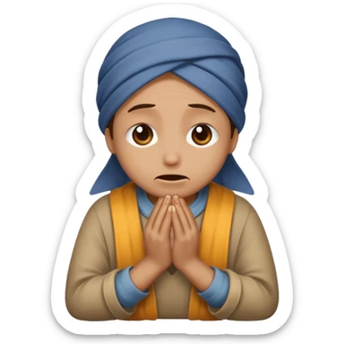 Emoji begging sticker