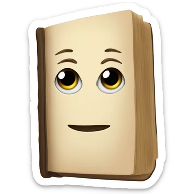 Book with face sticker