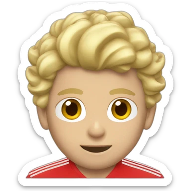 blonde manchester united player kicking sticker