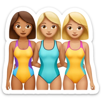 3 girls on a jet ski sticker