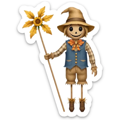Scarecrow on stick sticker