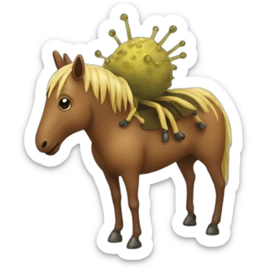 mite on a horse sticker