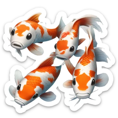 koi fishes sticker
