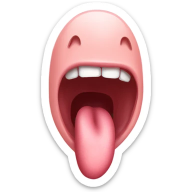 a human tongue emoji sticker