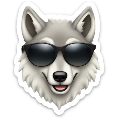 Wolf Sunglasses sticker