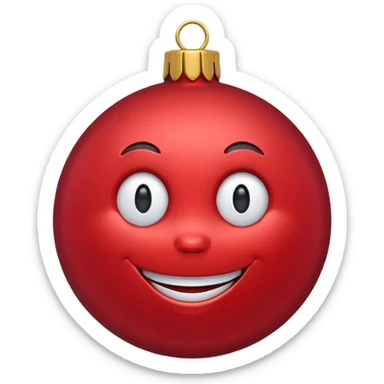 Cute christmas emoji sticker