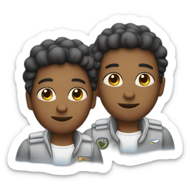 Two twin with a plane sticker