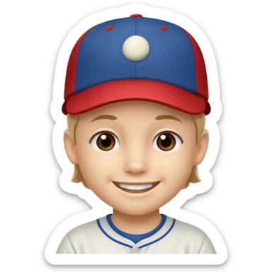 baseball hat kid sticker