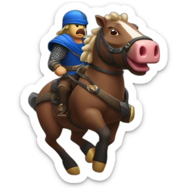 hog-rider-clash-royAL WITH BLACK HEAD sticker
