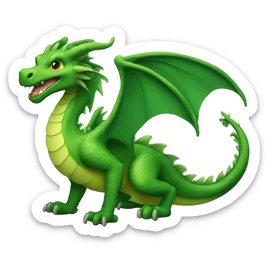 Green dragon sticker