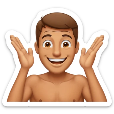 A guy doing a goofy pose sticker