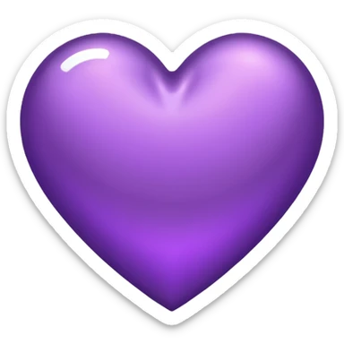 heart with a metallic purple finish sticker
