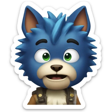 Blue start from king of tokyo. sticker