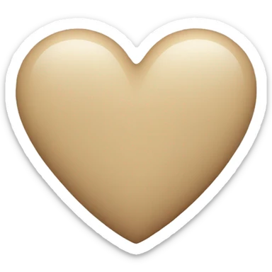 Beige heart sticker