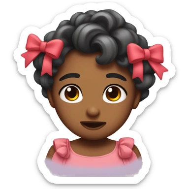 Cute uwu with bow sticker