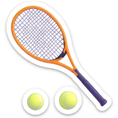 tennis racket and ball sticker