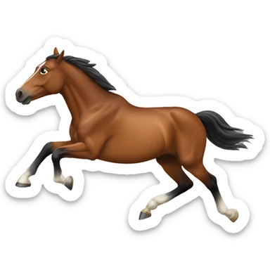 Horse running sticker