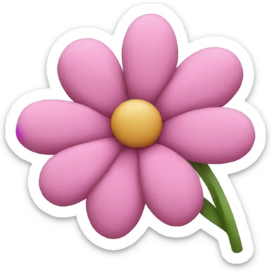 pink flower sticker