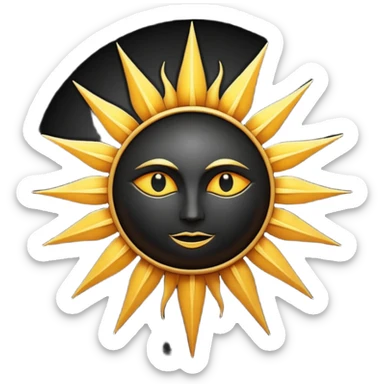 Gothic sun without face sticker