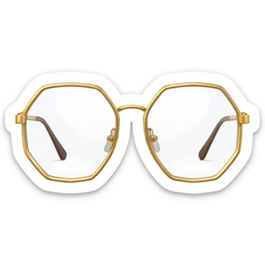 hexagon glasses sticker