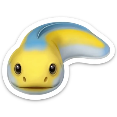 Yellow n blue eel sticker
