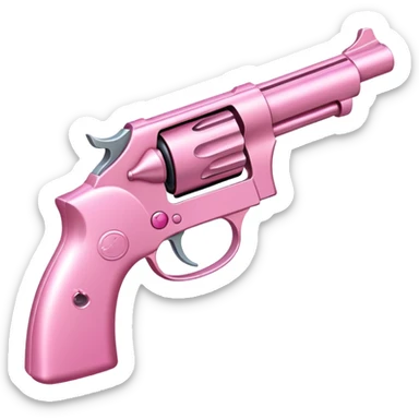 Pink gun with a bow around the trigger sticker