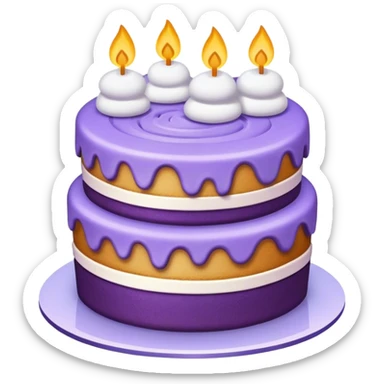 purple cake sticker