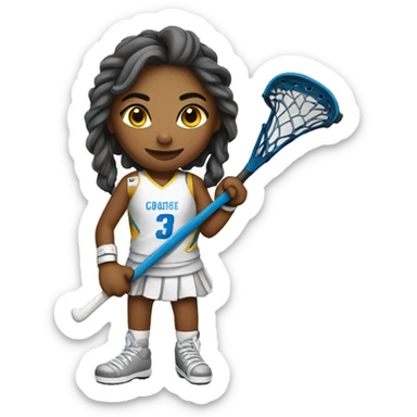 Lacrosse girl sticker