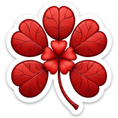 Devil 5 leaf clover  sticker