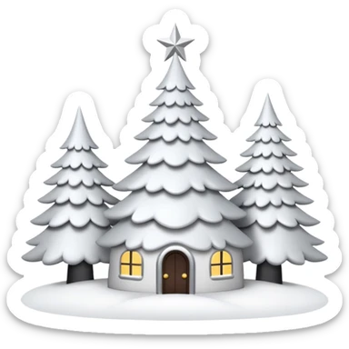 make it aesthetic white christmas decore like its from pinterest sticker